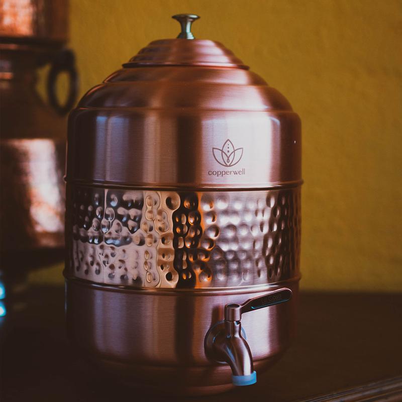 Copperwell Matka: Elegant Copper Water Vessel, Infusing Ancient Wisdom into Modern Living