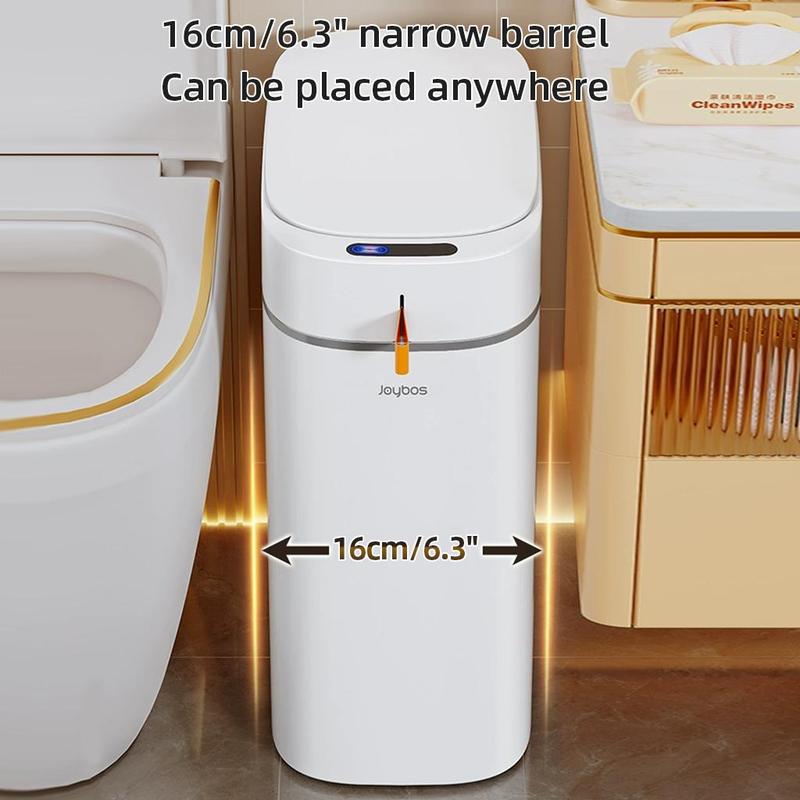 Smart Sensor Trash Can, 1 Count Rechargeable 3.5 Gallon Automatic Plastic Waste Basket with Lid, Kitchen Trash Can for Bedroom, Office, Living Room, Toilet, Garbage Can,  Cleaning Household Items