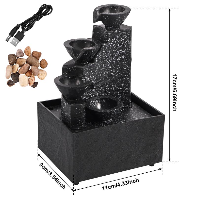 Fortune Wealth Fengshui Ornament Tabletop Waterfall Decor,Unique 6.7