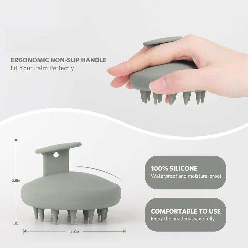 Soft Silicone Scalp Massage Shampoo Brush - Gentle Hair Cleaning & Exfoliating Comb For All Hair Types shampoo brush