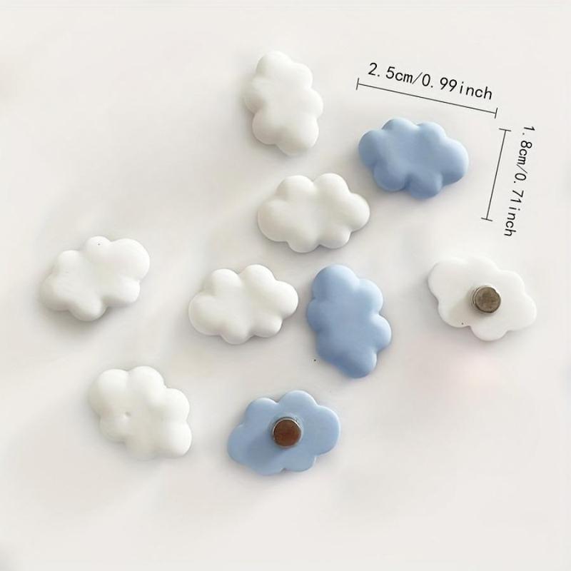 Cloud Shaped Fridge Magnets, 20pcs Cartoon Cute Refrigerator Magnet, Creative Decorative Fridge Magnet, Refrigerator Decorations, Home Decorations