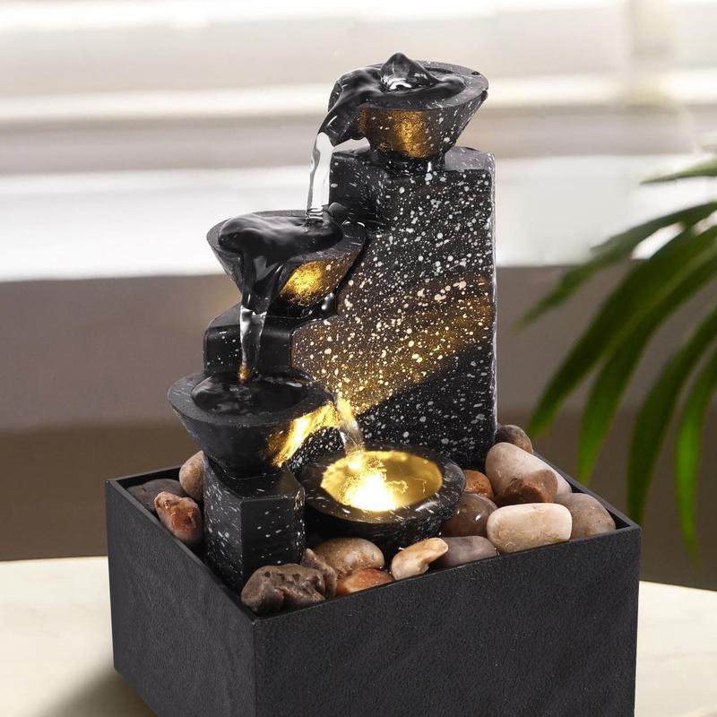 Fortune Wealth Fengshui Ornament Tabletop Waterfall Decor,Unique 6.7