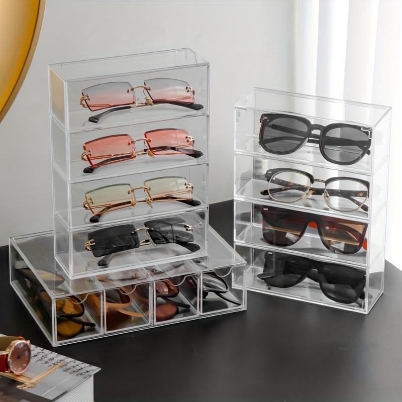 Clear Sunglasses Drawer Divider, 1 Count Multi-layer Transparent Dust-proof Sunglasses Storage Box, Home Organizer for Living Room Bedroom Office