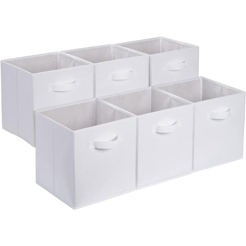 Collapsible Fabric Storage Cubes Organizer with Handles, 10.5