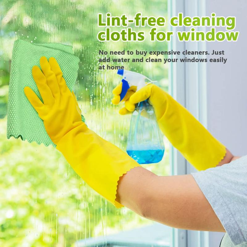 Microfiber Glass Cleaning Cloths-6PK, 16