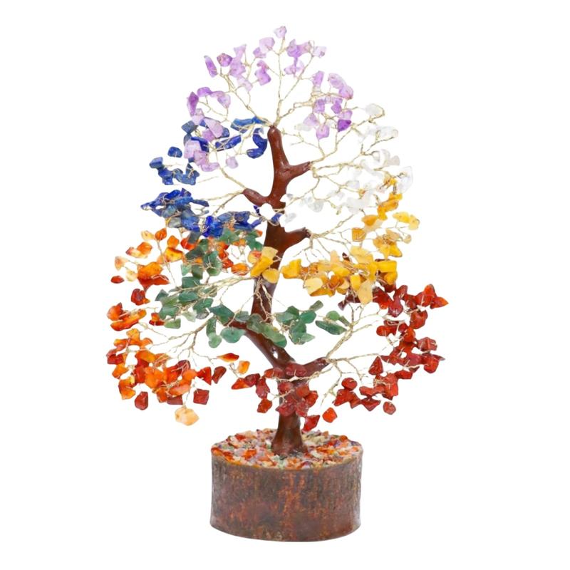 Seven Chakra Tree of Life, Crystal Tree for Positive Energy - feng shui tree, fake bonsai tree, crystals and healing stones, money tree, room decor 7 chakra tree, stone tree, healing crystals, spiritual gifts