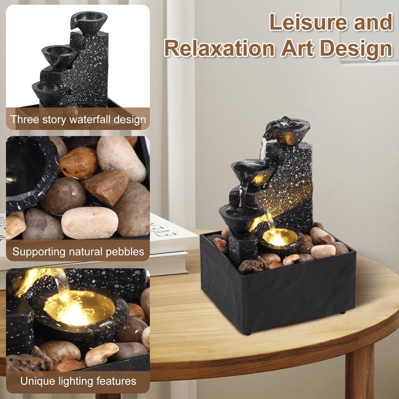 Fortune Wealth Fengshui Ornament Tabletop Waterfall Decor,Unique 6.7