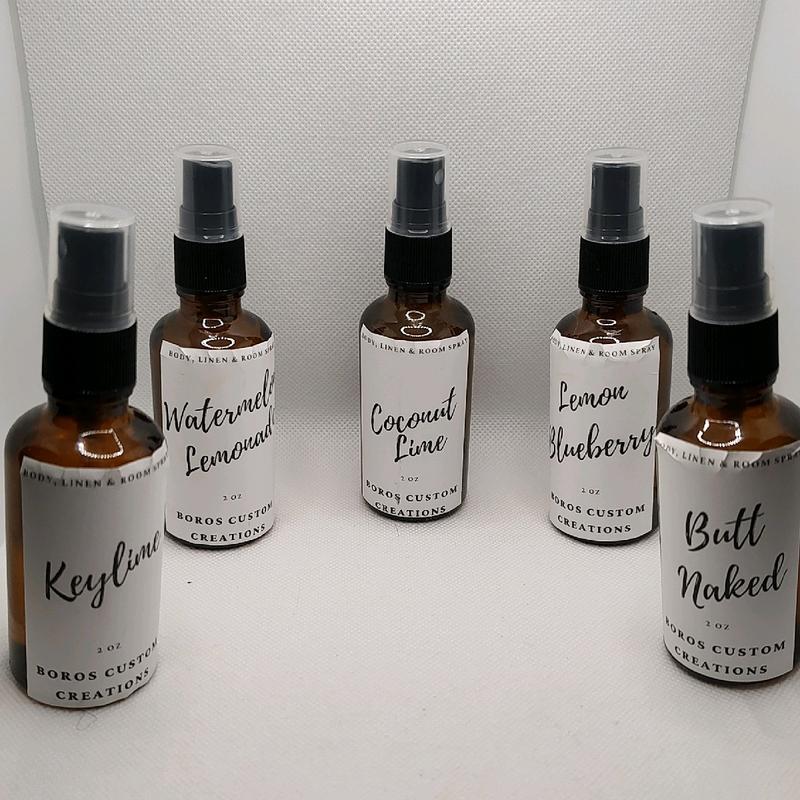 Mini Aroma Spray 2 oz Room Spray Natural Odor Eliminator Household Scent Travel Perfume Body Mist Linen Spray Car Air Freshener Bathroom Spray