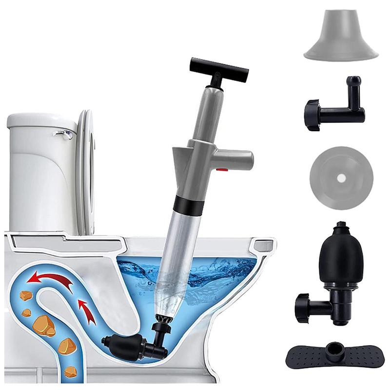 Toilet Plunger, Drain Unblocker, Powerful Manual Pneumatic Dredge Equipment, High Pressure Air Drain Blaster Cleaner for Toilet Floor Drain Sewer Pipe Plumbing, Home Good ( Not for Use in Bathtub & Clogging Of Construction Hard Object), Bathroom Accessory