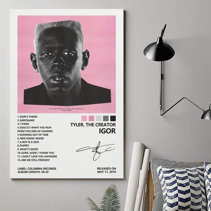 Tyler Poster The Creator IGOR Music Album Cover for Aesthetic Canvas Unframed room Decor wall art Ornaments