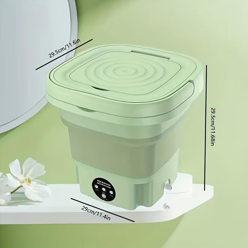 Mini washing machine, folding portable washing machine, suitable for dormitories, business trips, underwear, socks, washed separately, healthier, does not take up space, easy to store, laundry capacity 8 liters, two colors optional,