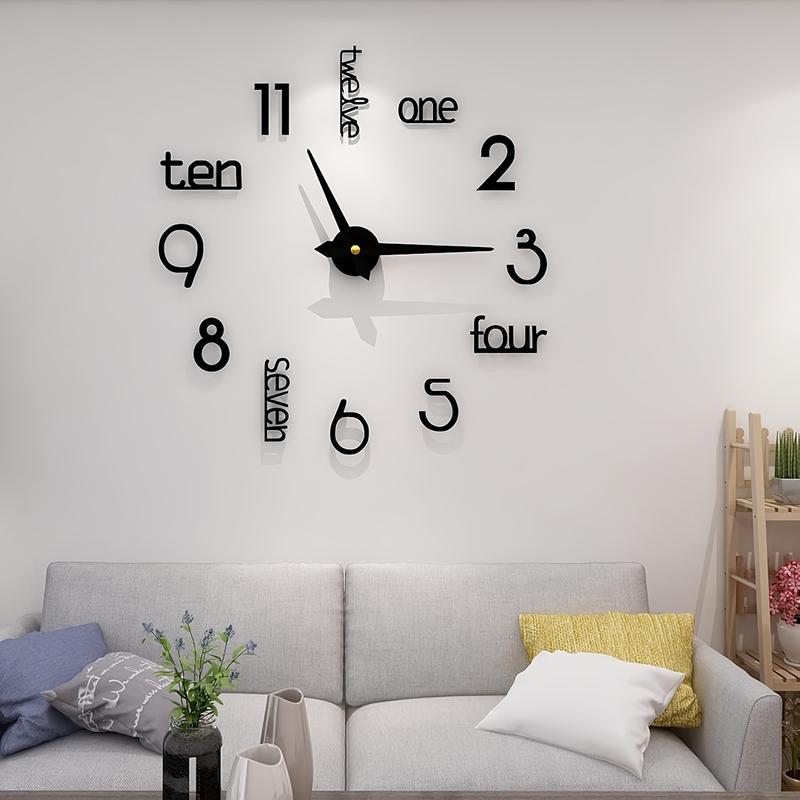 40-Inch Giant Frameless Large Wall Clock, Modern Home Decoration for Living Room, Kitchen, Bedroom, Interior Decoration Giant Office Decorations Kit for Home Noiseless Hanging Clock