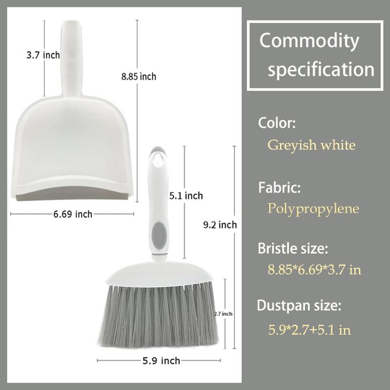 Broom Dustpan Brush Small Dust pan : Small Dustpan and Brush Set Mini Broom and Dustpan Set Whisk Broom and Dustpan Set Small Broom and Dustpan Set for Desk, Table, Home, Kitchen Necessities (Gray)