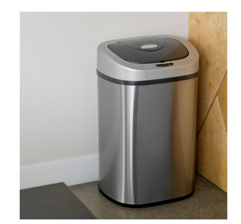 Nine Stars 21.1 Gallon Trash Can, Motion Sensor Touchless Kitchen Trash Can, Stainless Steel