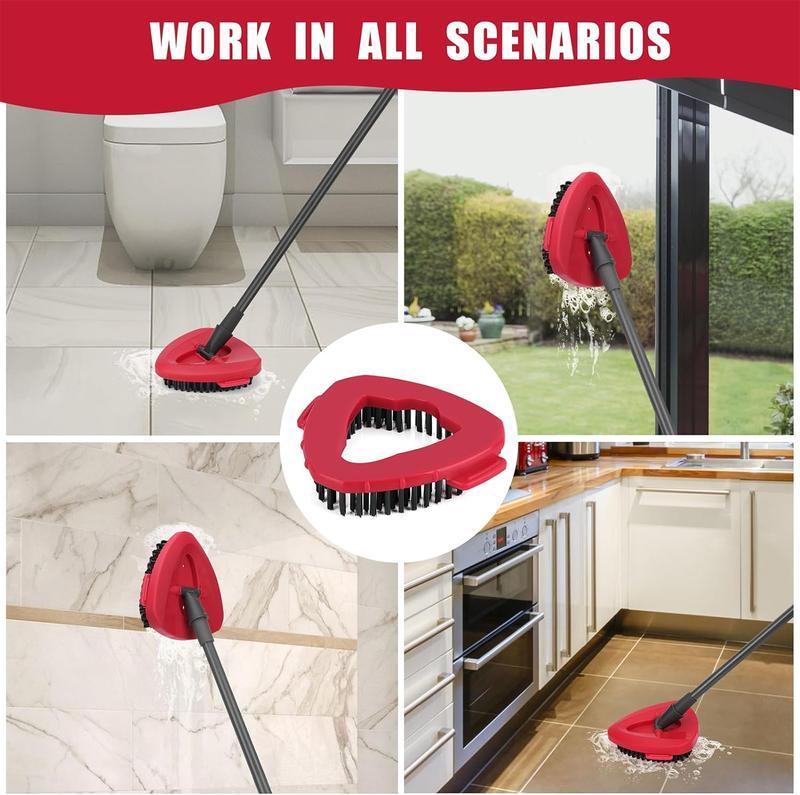 Scrub Brush Spin Mop Heads Replacements Scrubber Mop Head Compatible for EasyWring 1-Tank System, Hard Bristle Cleaning Brush for Kitchen,Tile and Hard Floor, Shower Scrubber Brush