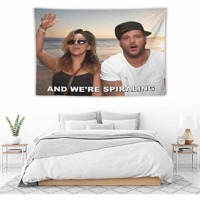 Jersey Shore Tapestry Print Wall Hanging Blanket Polyester Fabric Decoration for Homes Dorms and Apartments