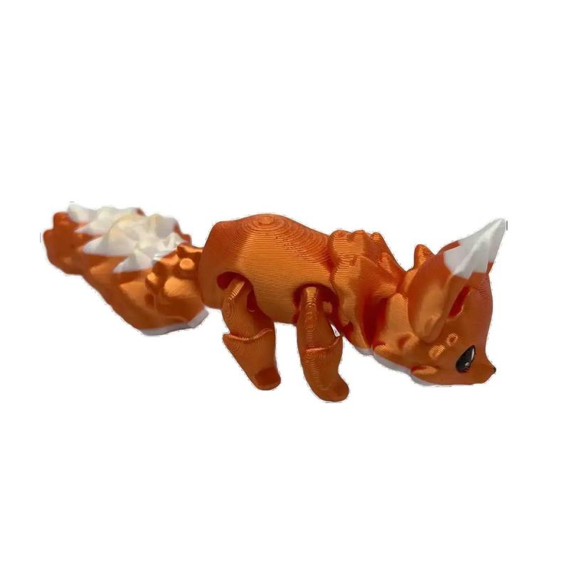 Orange Fox - Articulated 3d Print, Fun Cute Orange Fox Figurine Decoration, Great Gift