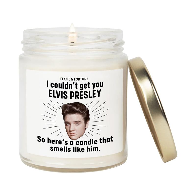 Smells Like Elvis Scented Presley Candle | Elvis Presley Fan Gift | Funny Candle Gift For Birthday | Best Friend Birthday Gift | Soy Wax Scen