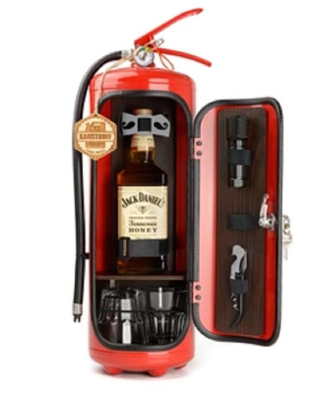 Mini fire extinguisher wine box creative wine storage box firefighter's men's gift bar table decoration Simulation Fire Extinguisher Shape Ornament, Home Decor