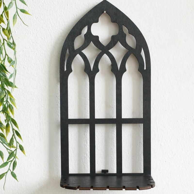 Gothic Style Church Design Wall Mounted Crystal Display Rack, 1 Count Wall Hanging Jewelry Display Rack, Home Decor for Living Room Bedroom