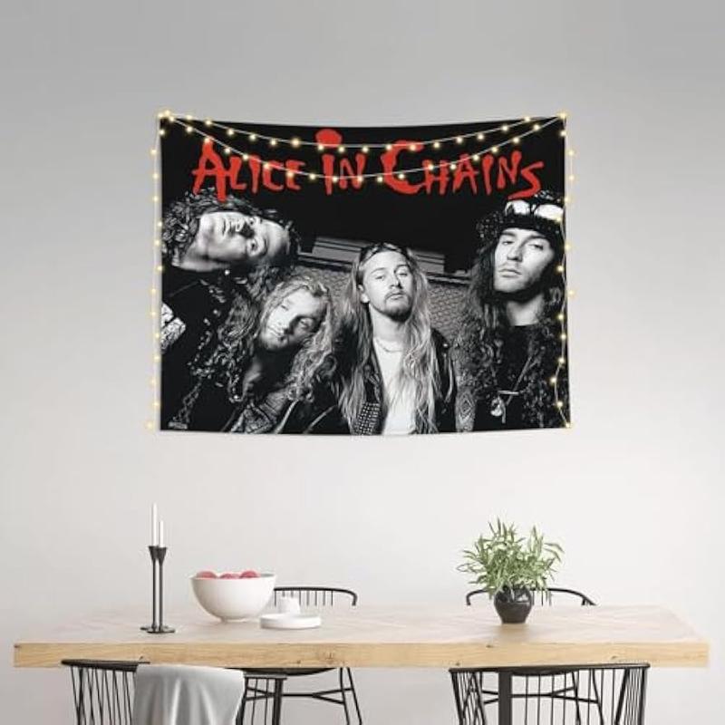 Alice In Chains Band Tapestry Wall Art Hanging Tapestries For Living Room Bedroom Home Decor 29 x 37 inch