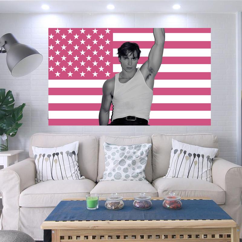 Nicholas Chavez Pink American Tapestry Flag  Feet Funny Meme Tapestry DecorPrintLyle Menendez,Monsters Rafe Cameron  PinkFlag