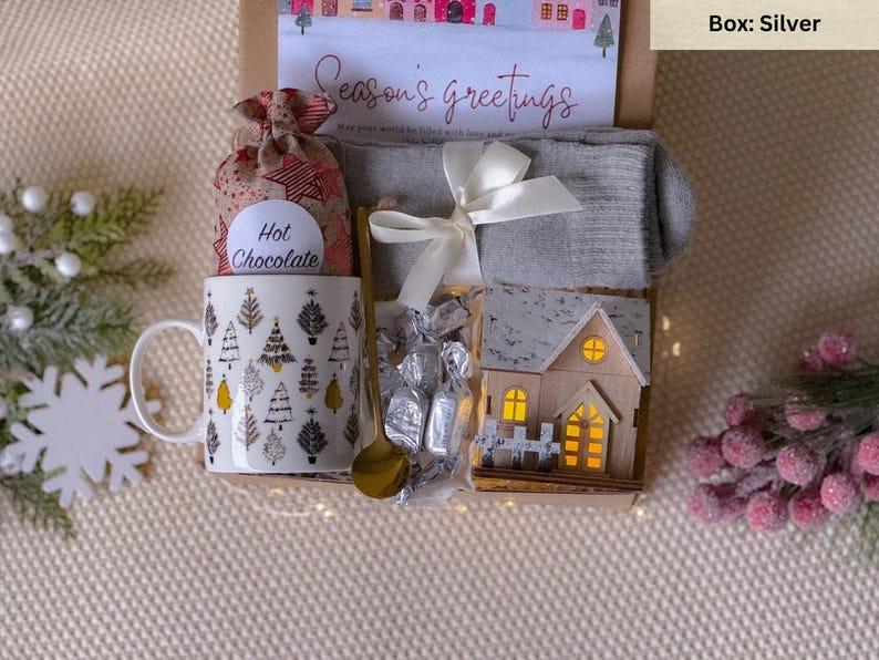 happy christmas Gift Box, Boo Basket, Season Gift, winte Gift Set, gift for women