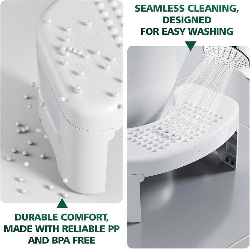 Toilet Step Stool  7 Inch Foldable Portable Non-Slip for Adult Poop Stool, Bathroom, Footrest Stool for Pooping, Toilet Assistance Step