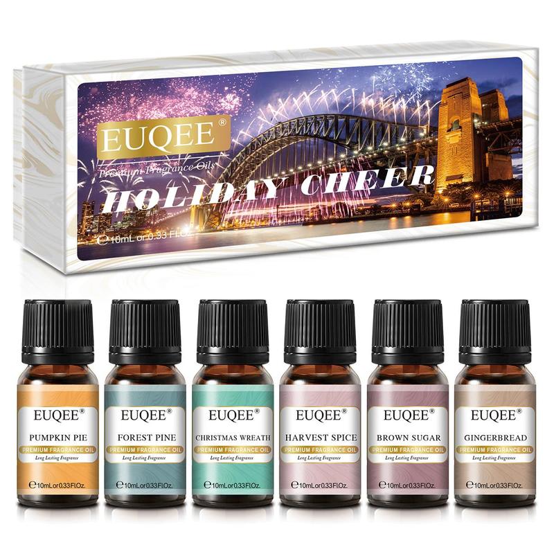 10ml Fragrance Oil Set, 6 Counts box Aroma Oil for Diffusers Humidifier, Great for Scented Products Making, for Bedroom Living Room Bathroom Care