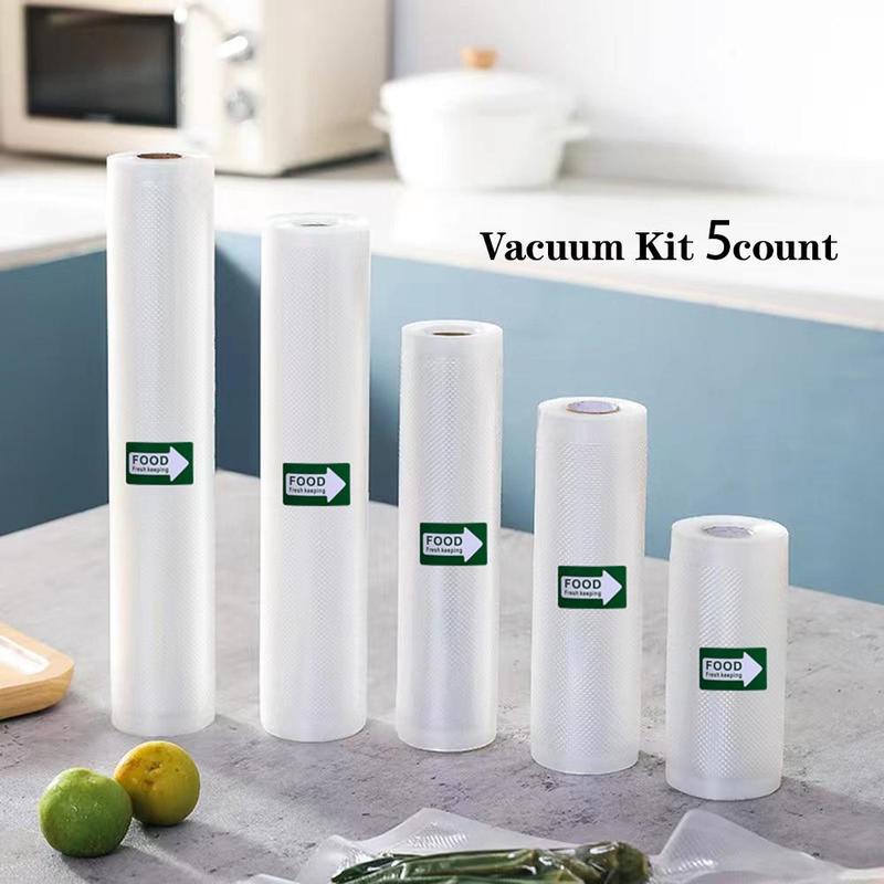 Vacuum Sealer Bags, 5 Rolls Food Vacuum Storage Bags, BPA Free Vacuum Compression Bags, Kitchen Organizers and Storage Bags, Kitchen Accessories