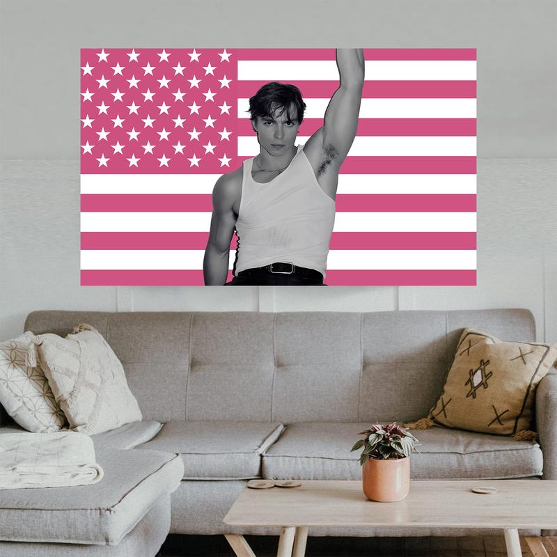 Nicholas Chavez Pink American Tapestry Flag  Feet Funny Meme Tapestry DecorPrintLyle Menendez,Monsters Rafe Cameron  PinkFlag