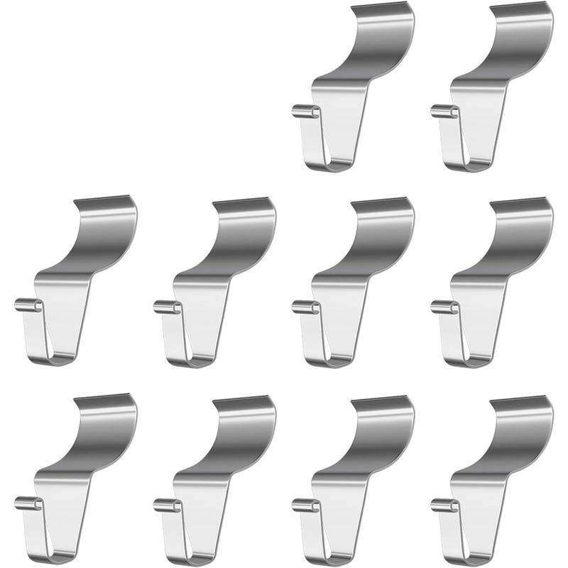 Vinyl Siding Hooks (10 Pack), Heavy-Duty Stainless Steel Siding Hooks Vinyl Siding Hangers, Low Profile & No Holes Needed Siding Clips for Hanging Wreaths