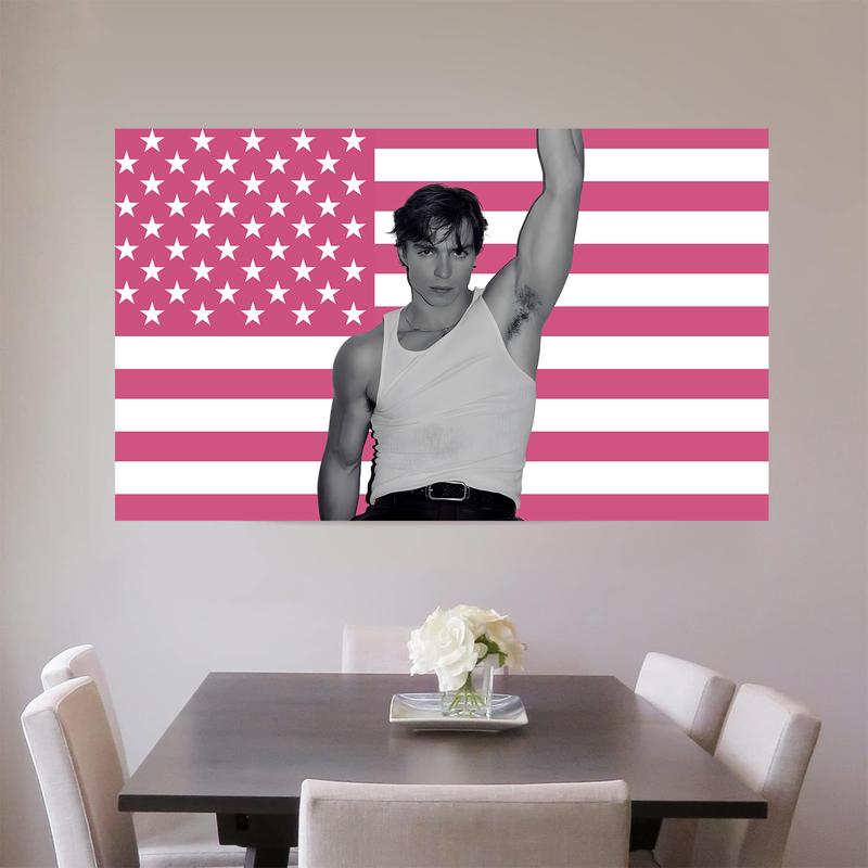 Nicholas Chavez Pink American Tapestry Flag  Feet Funny Meme Tapestry DecorPrintLyle Menendez,Monsters Rafe Cameron  PinkFlag