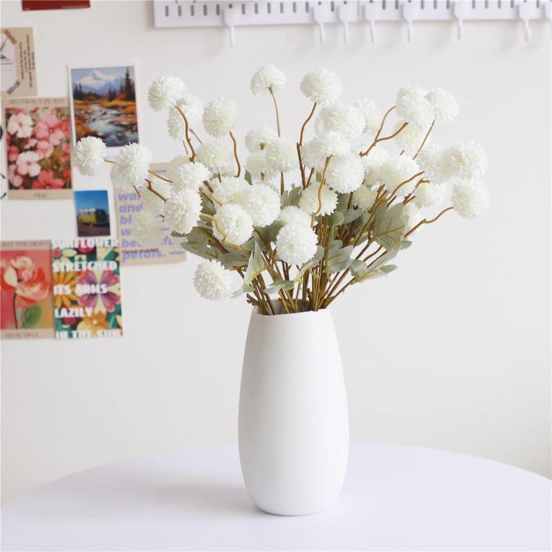 Artificial Flower without Vase, 12pcs Faux Flower Bouquet, Decorative Flower for Home Party Wedding, Home Decor Supplies