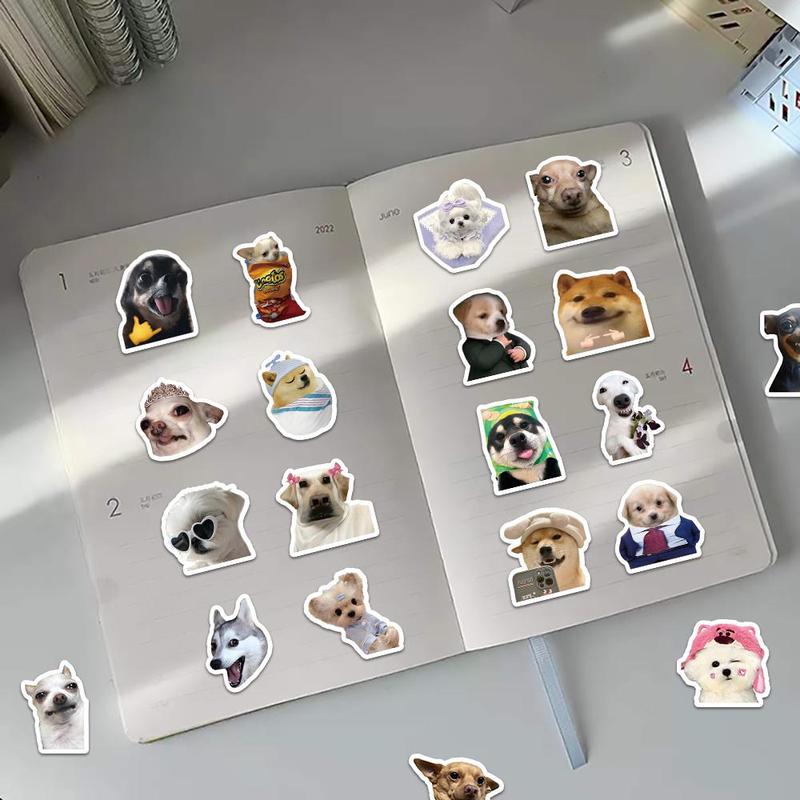 Cute Dog Series Doodle Sticker, 60pcs set Waterproof Decorative Sticker, DIY Creative Sticker for Phone Case, Laptop, Notebook, Helmet, Skateboard