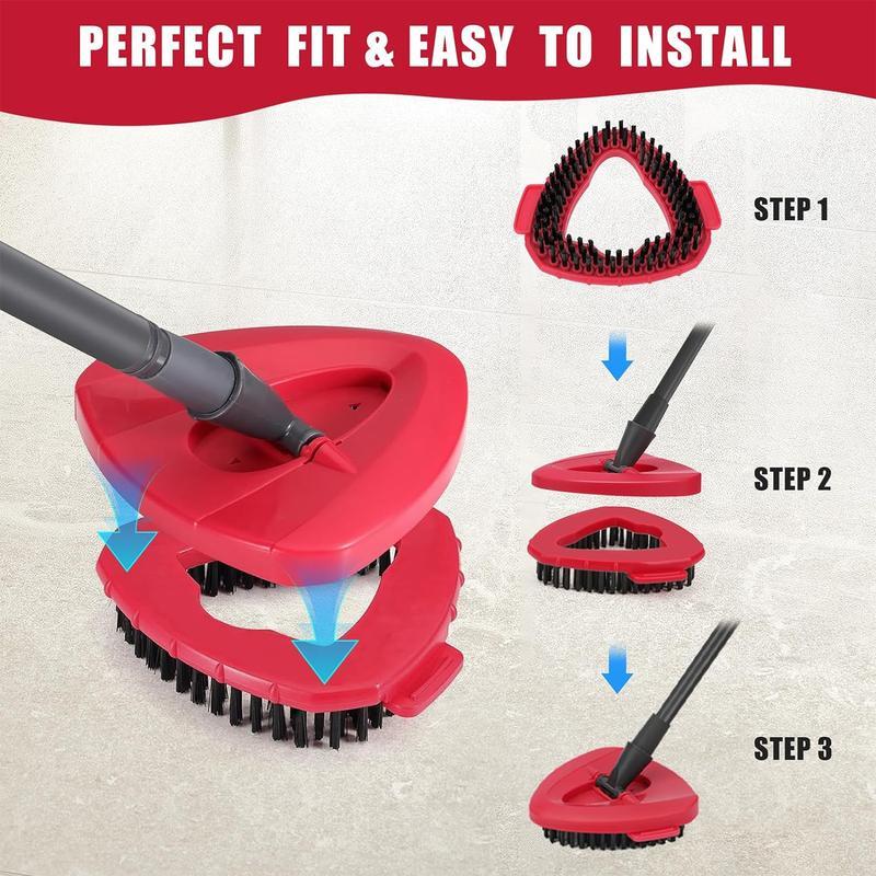 Scrub Brush Spin Mop Heads Replacements Scrubber Mop Head Compatible for EasyWring 1-Tank System, Hard Bristle Cleaning Brush for Kitchen,Tile and Hard Floor, Shower Scrubber Brush