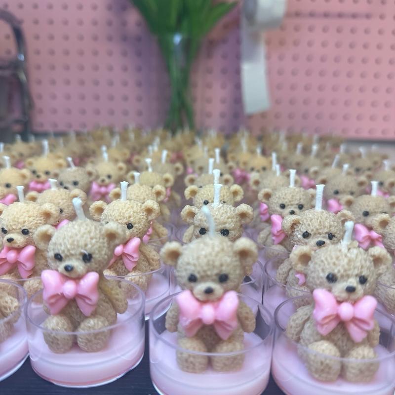 Teddy Bear Candle+ party favors + baby shower gift+ teddy bear