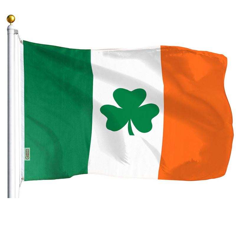 Ireland Irish Shamrock Flag 75D Printed Polyester 3x5 Ft