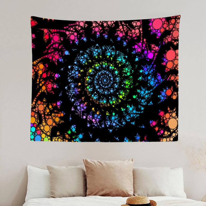 Colorful Spiral Pattern Tapestry, 1 Count Modern Hanging Tapestry, Wall Art Decor for Home Living Room Bedroom