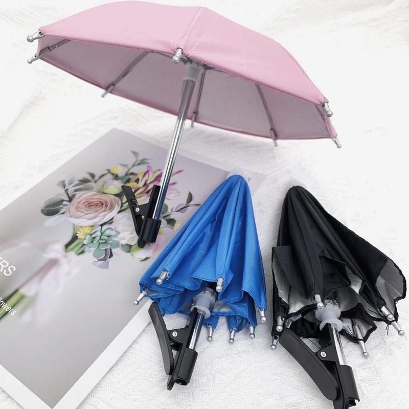 Portable Mini Phone Umbrella, Adjustable Outdoor Sunshade Phone Umbrella, Phone Accessories for Outdoor Camping Beach Travel