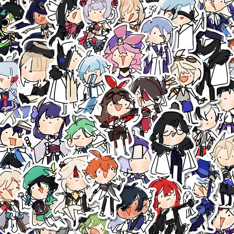 Anime Character Pattern Sticker, 84pcs set Waterproof Self Adhesive Decor Paper, Decor Sticker for Gift Greeting Card Water Bottle Laptop Phone