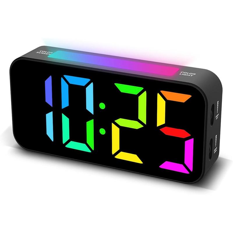 Loud Alarm Clocks for Bedrooms Heavy Sleepers, Digital Clock with Night Light, Large Display, Dual Alarm, Snooze, Dimmable Bedside Alarm Clock for Kids Teens Boys Girls