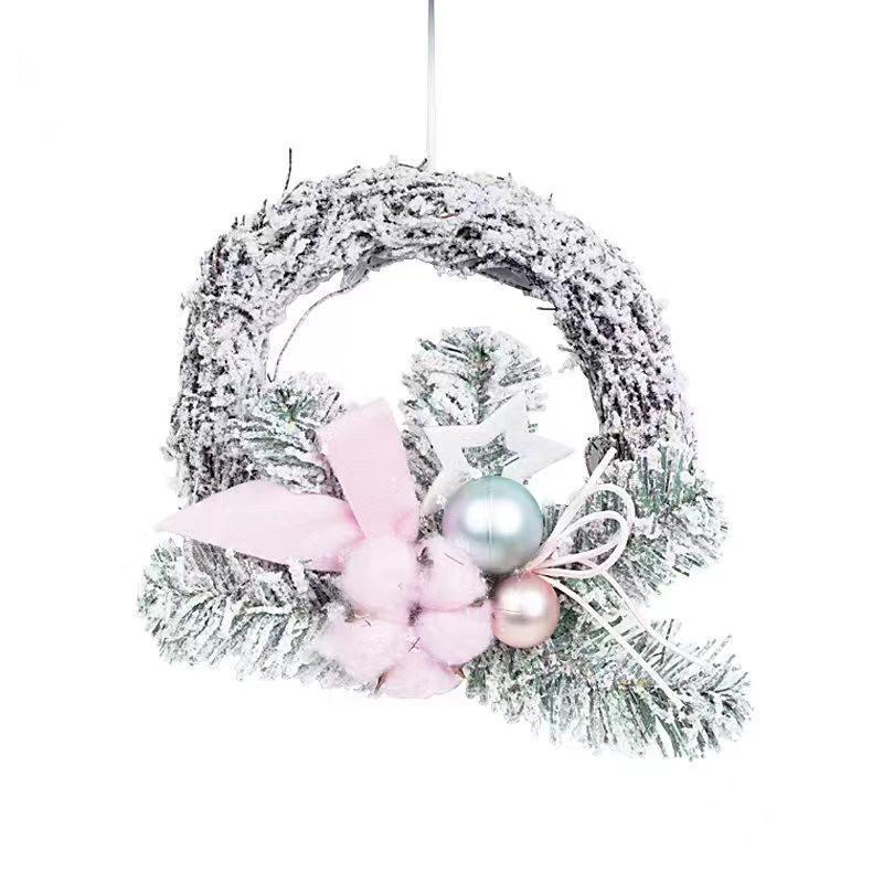 Artificial Wreath, 1 Count Faux Floral Wreath, Christmas Decor, Decorative Hanging Ornament for Home Party Wedding, Festive & Party Supplies