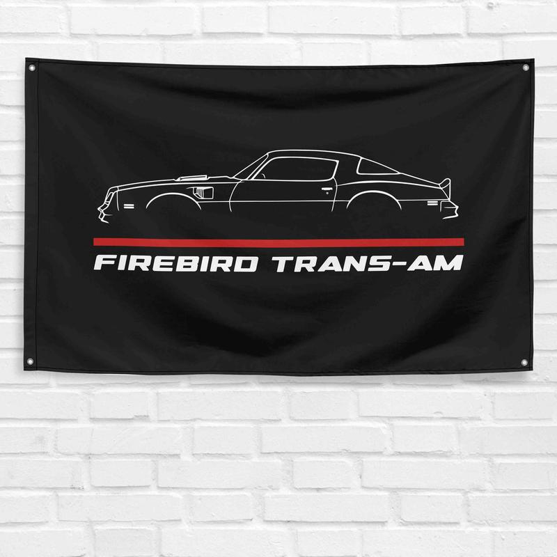 For Firebird Trans-Am T-Top Car Enthusiast 3x5 ft Flag Grandpa Dad Son Birthday Gift Man Cave Garage Wall Decor Banner