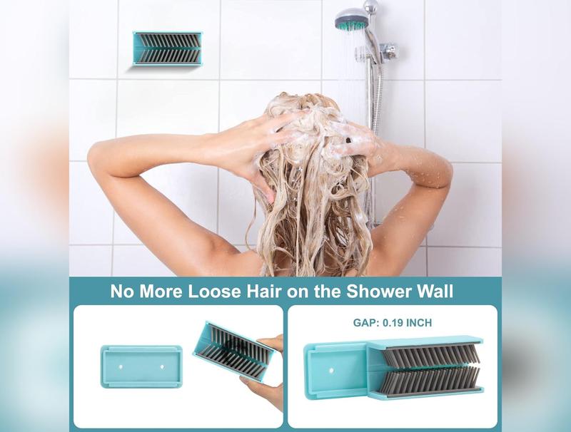 Viral Wall Mounted Shower Hair Catcher,  Hair Trap for Shower Drain, Reusable Bathroom Wall Hair Collector for Bathtub Drain Cleaning