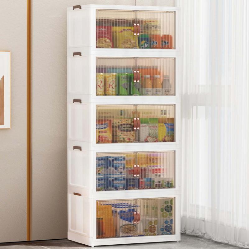 NLDD's 5-Level Collapsible Storage Towers: Stackable Cabinets with Lids for Towels to Toys, Books & More – Smart, Dustproof Design for Any Space