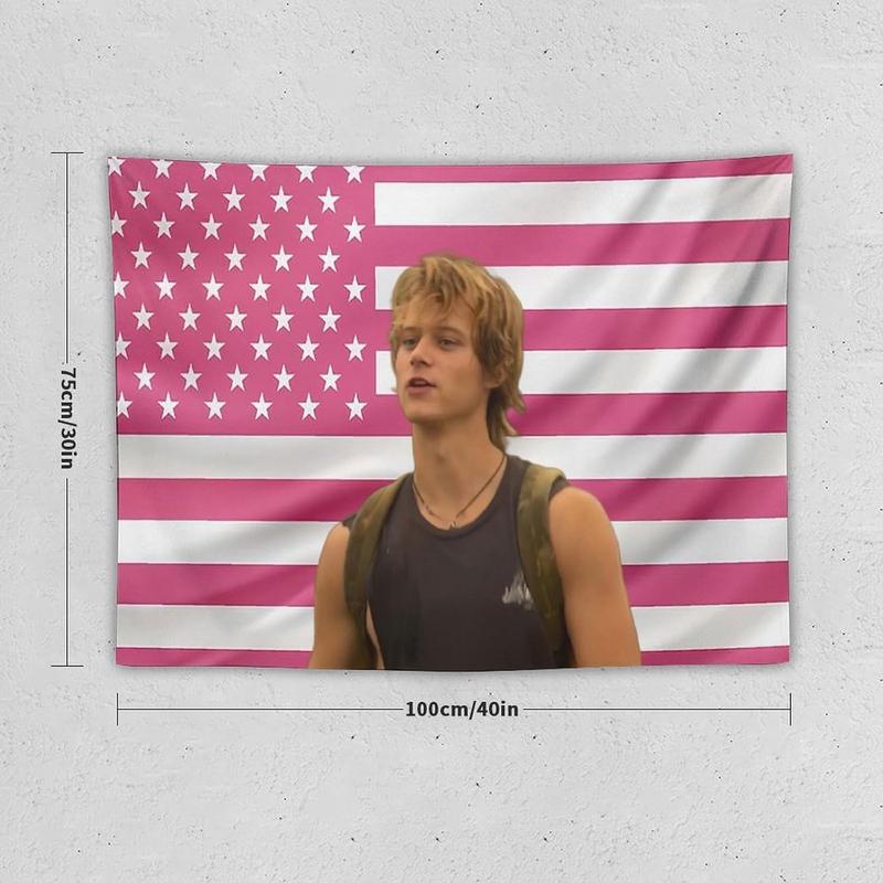 JJ Art Tapestry Actor Star Wall Tapestry Pink American Maybank Flag Poster Suitable for College Dormitory Bedroom Living Room Office Party Decoration Goods Gift