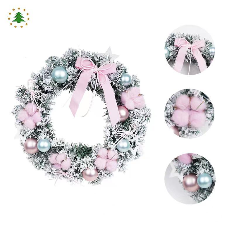 Artificial Wreath, 1 Count Faux Floral Wreath, Christmas Decor, Decorative Hanging Ornament for Home Party Wedding, Festive & Party Supplies