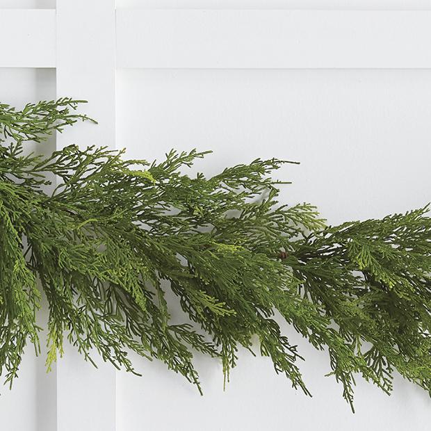 Woodland Cedar Garland for Festive Christmas Decoration