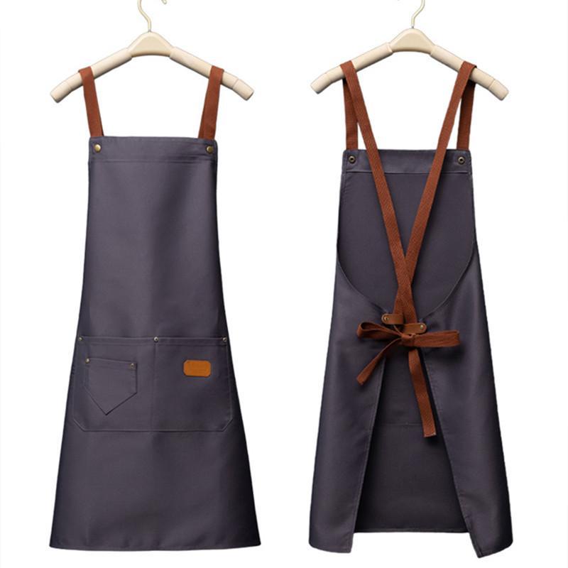 Waterproof & Oil-proof Apron with Pocket, 1 Count Kitchen Apron, Household Apron for Cooking, Baking, Kitchen Accessories for Men & Women